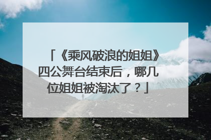 《乘风破浪的姐姐》四公舞台结束后，哪几位姐姐被淘汰了？