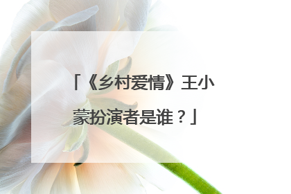 《乡村爱情》王小蒙扮演者是谁？