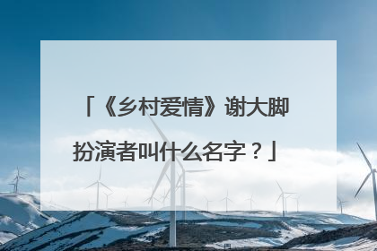 《乡村爱情》谢大脚扮演者叫什么名字？
