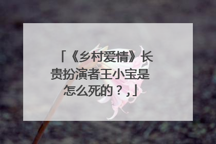 《乡村爱情》长贵扮演者王小宝是怎么死的？,