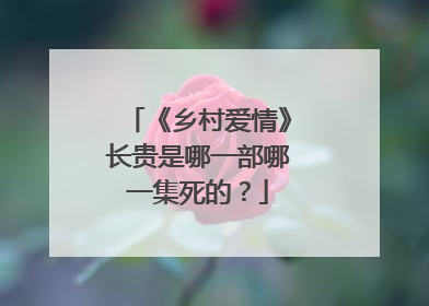 《乡村爱情》长贵是哪一部哪一集死的？
