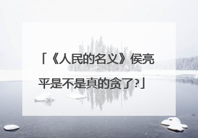 《人民的名义》侯亮平是不是真的贪了?