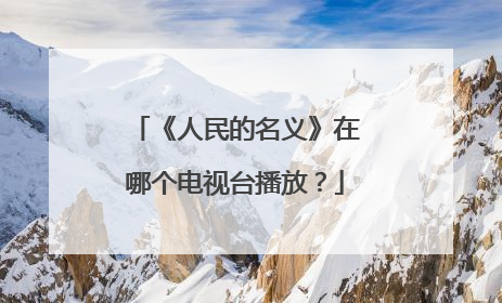 《人民的名义》在哪个电视台播放?