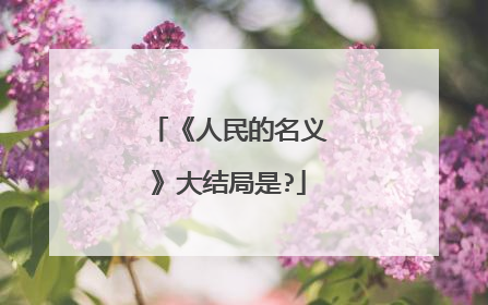 《人民的名义》大结局是?