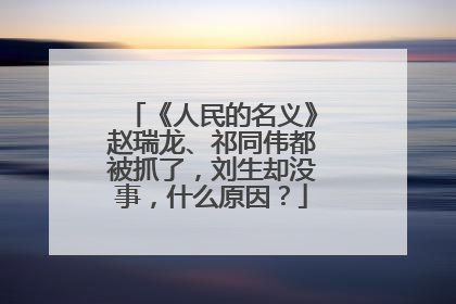 《人民的名义》赵瑞龙、祁同伟都被抓了，刘生却没事，什么原因？