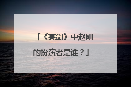 《亮剑》中赵刚的扮演者是谁？
