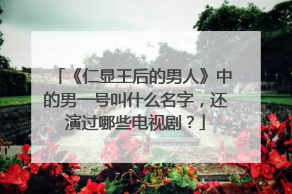 《仁显王后的男人》中的男一号叫什么名字，还演过哪些电视剧？