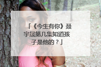 《今生有你》聂宇晟第几集知道孩子是他的？