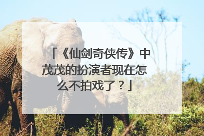 《仙剑奇侠传》中茂茂的扮演者现在怎么不拍戏了？