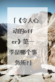 《令人心动的offer》第一季是哪个事务所?