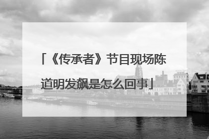《传承者》节目现场陈道明发飙是怎么回事