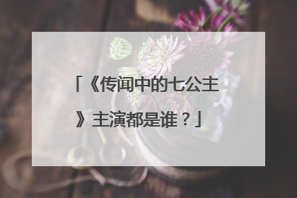 《传闻中的七公主》主演都是谁?