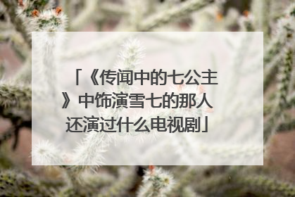 《传闻中的七公主》中饰演雪七的那人还演过什么电视剧