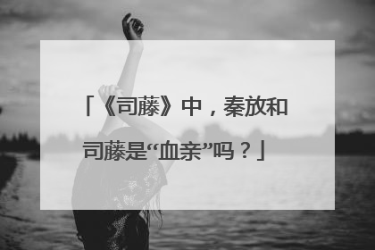 《司藤》中，秦放和司藤是“血亲”吗？