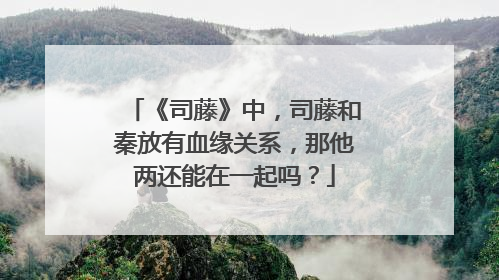 《司藤》中，司藤和秦放有血缘关系，那他两还能在一起吗？