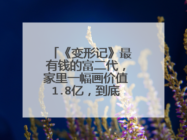 《变形记》最有钱的富二代,家里一幅画价值1.8亿,到底是什么背景?
