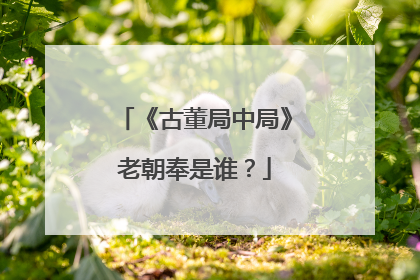 《古董局中局》老朝奉是谁？