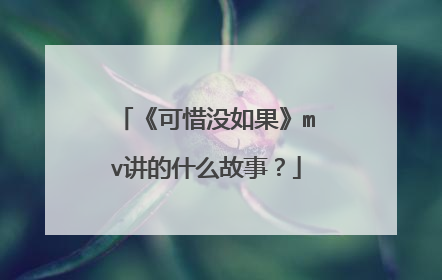 《可惜没如果》mv讲的什么故事？