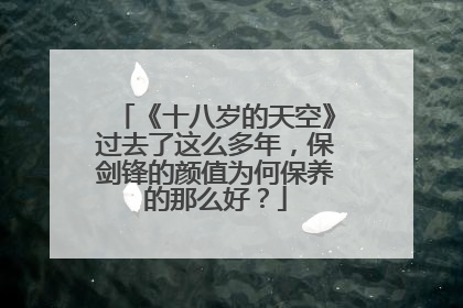 《十八岁的天空》过去了这么多年，保剑锋的颜值为何保养的那么好？