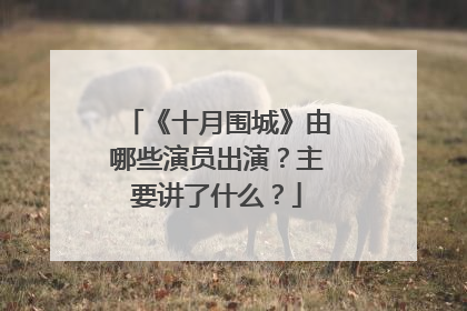 《十月围城》由哪些演员出演？主要讲了什么？