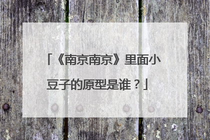 《南京南京》里面小豆子的原型是谁?