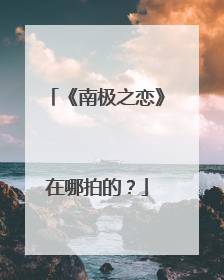 《南极之恋》在哪拍的?