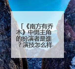 《南方有乔木》中男主角的扮演者是谁？演技怎么样？