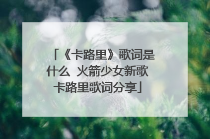 《卡路里》歌词是什么 火箭少女新歌卡路里歌词分享