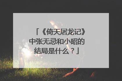 《倚天屠龙记》中张无忌和小昭的结局是什么？