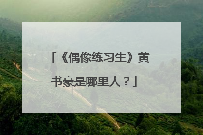 《偶像练习生》黄书豪是哪里人？