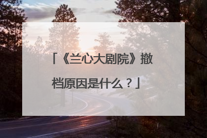 《兰心大剧院》撤档原因是什么?