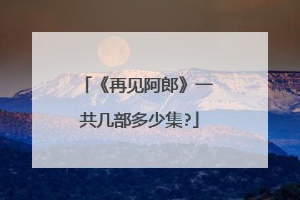 《再见阿郎》一共几部多少集?