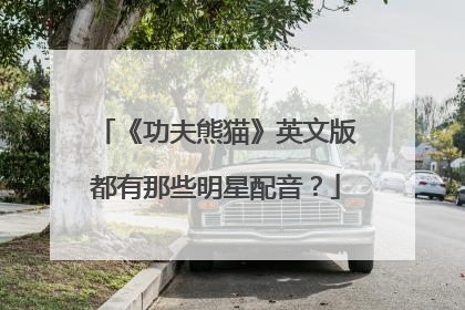 《功夫熊猫》英文版都有那些明星配音?