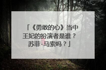 《勇敢的心》当中王妃的扮演者是谁？苏菲·马索吗？