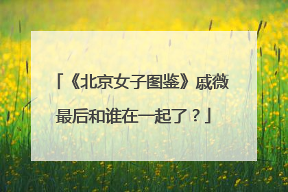 《北京女子图鉴》戚薇最后和谁在一起了？