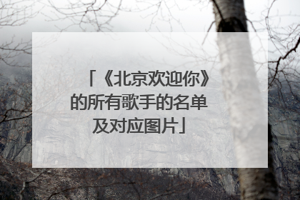 《北京欢迎你》的所有歌手的名单及对应图片
