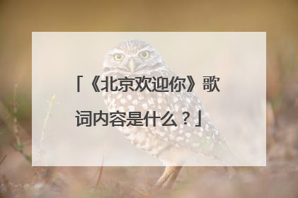 《北京欢迎你》歌词内容是什么?