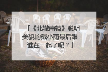 《北辙南辕》聪明美貌的戴小雨最后跟谁在一起了呢？