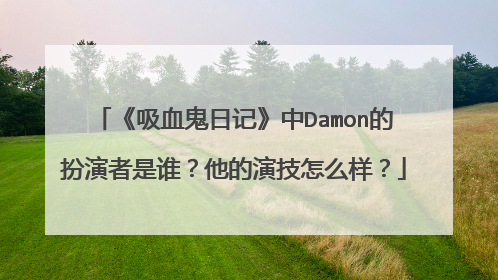 《吸血鬼日记》中Damon的扮演者是谁？他的演技怎么样？