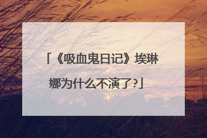 《吸血鬼日记》埃琳娜为什么不演了?