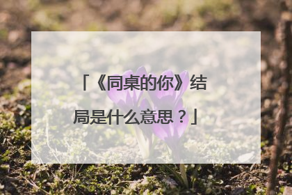 《同桌的你》结局是什么意思？
