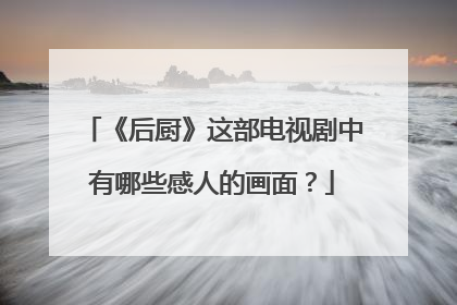 《后厨》这部电视剧中有哪些感人的画面？