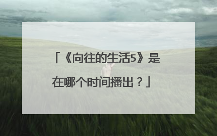 《向往的生活5》是在哪个时间播出？