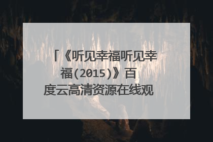 《听见幸福听见幸福(2015)》百度云高清资源在线观看,王传一主演的