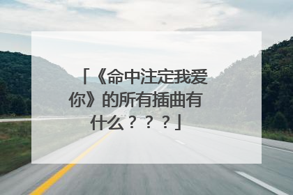 《命中注定我爱你》的所有插曲有什么？？？