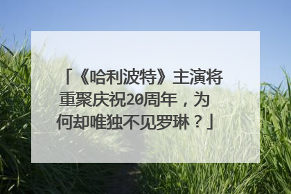 《哈利波特》主演将重聚庆祝20周年，为何却唯独不见罗琳？