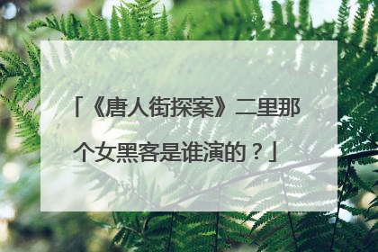 《唐人街探案》二里那个女黑客是谁演的？