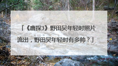 《唐探3》野田昊年轻时照片流出，野田昊年轻时有多帅？