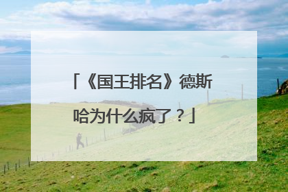 《国王排名》德斯哈为什么疯了?