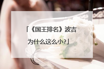 《国王排名》波吉为什么这么小?